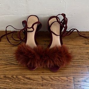 Loeffler Randall Nicolette Heels (real fur) Size 9